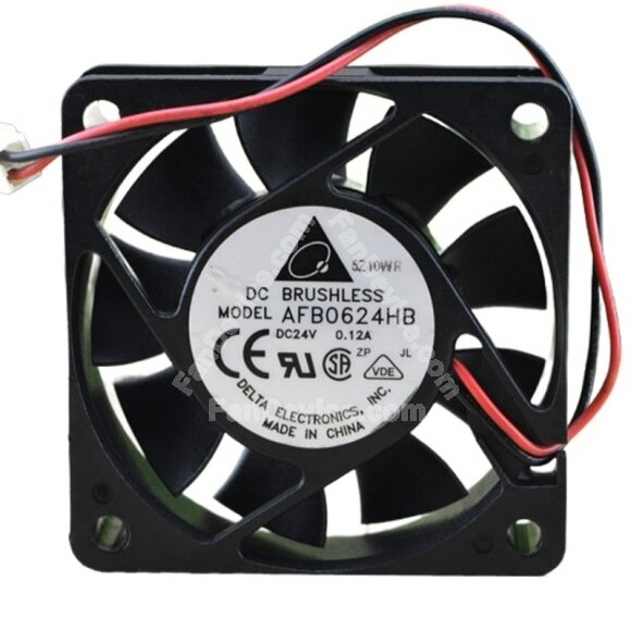 Delta AFB0624HB DC 24V 0.12A 2 Wires / 3 Wires Axial Cooling Fan