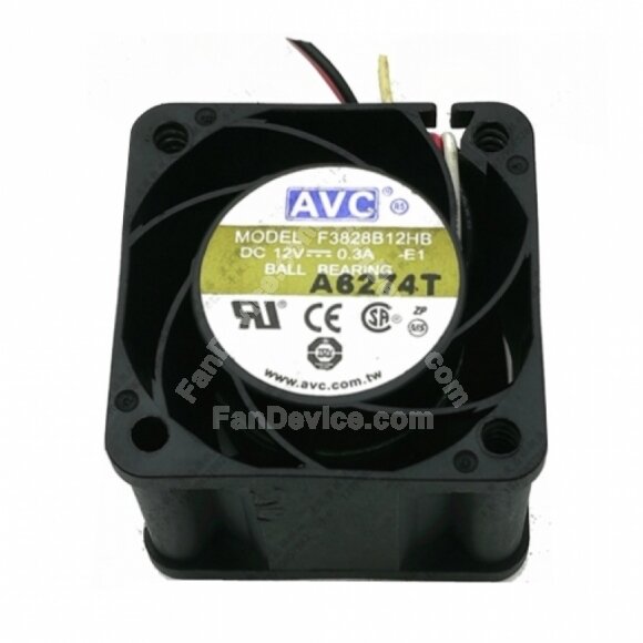 AVC F3828B12HB DC 12V 0.3A 3 Wires Axial Cooling Fan