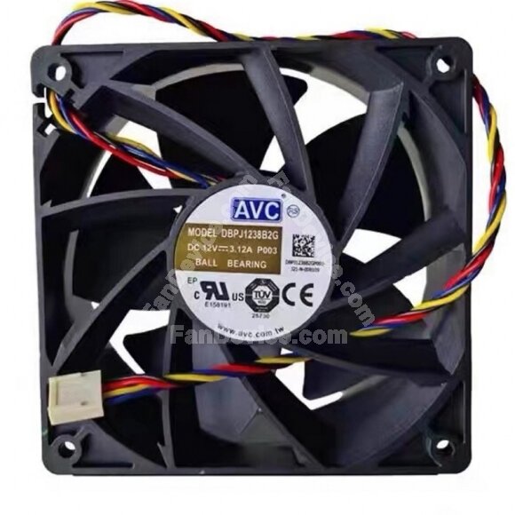 AVC DBPJ1238B2G DC 12V 3.12A 12038 Axial Cooling Fan