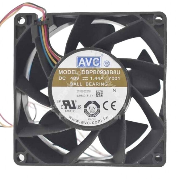 AVC DBPB0938B8U DC 48V 1.44A 9038 Axial Ball Bearing Cooling Fan