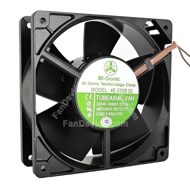 thumbnail image 2 of Bi-Sonic 4E-230B High-Temperature Fan – 230VAC, 120x120x38mm, 22/21W, Cooling 2 of 5