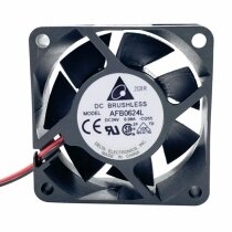 Delta AFB0624L DC 24V 0.08A 2 Wires Axial Cooling Fan