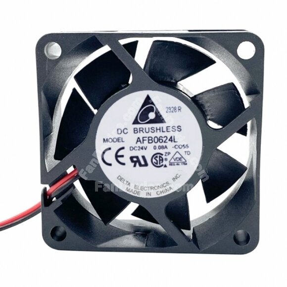 Delta AFB0624L DC 24V 0.08A 2 Wires Axial Cooling Fan