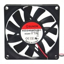 Sunon KD2408PHB1 DC 24V 2.5W 2 Wires Axial Cooling Fan