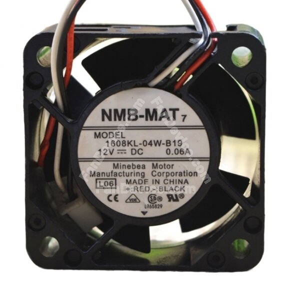 NMB-MAT 1608KL-04W-B19 DC 12V 0.06A 3 Wires Axial Cooling Fan