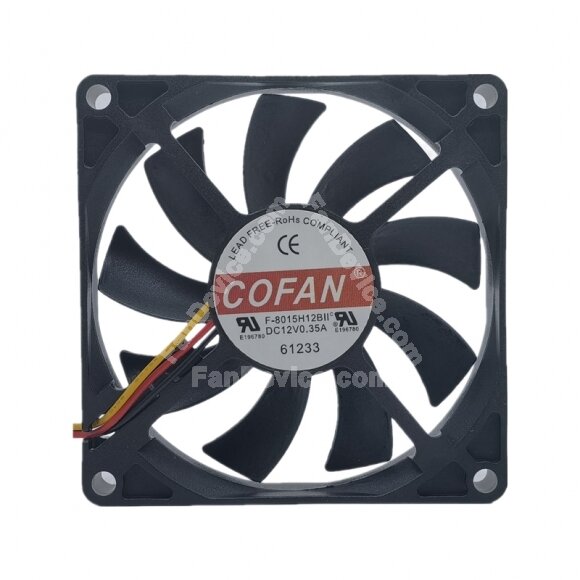 COFAN F-8015H12BII DC 12V 0.35A 8015 Axial Cooling Fan
