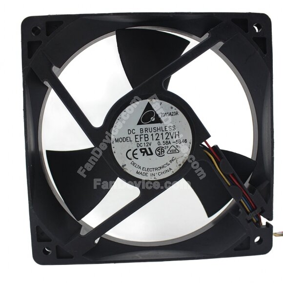 Delta EFB1212VH DC 12V 0.58A 12025 Axial Brushless Cooling Fan