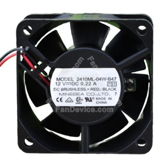 NMB 2410ML-04W-B47 DC 12V 0.22A 2 Wires Axial Cooling Fan