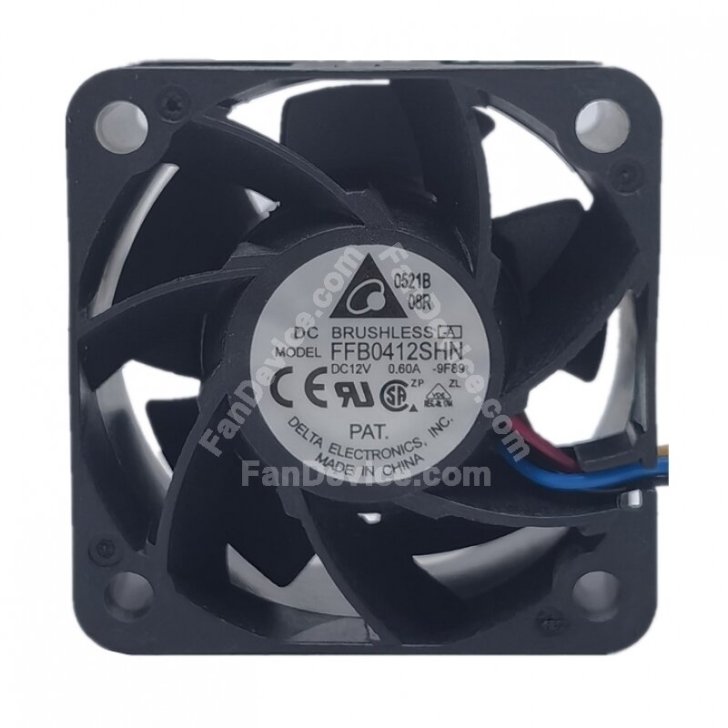 thumbnail image 2 of Delta FFB0412SHN 40x40x28mm DC 12V 0.6A Cooling Fan – 3-Pin, Open Box 2 of 6