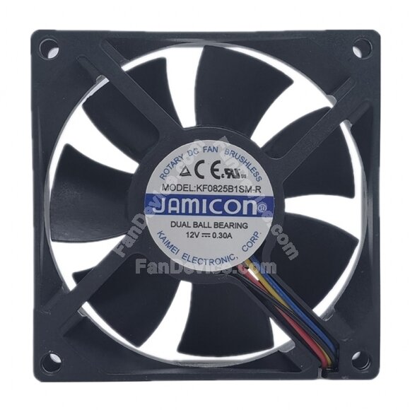 JAMICON KF0825B1SM-R DC 12V 0.30A 8025 Axial DUAL Ball Bearing Cooling Fan