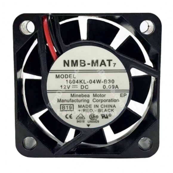 NMB-MAT 1604KL-04W-B30 DC 12V 0.09A 2 Wires Axial Cooling Fan