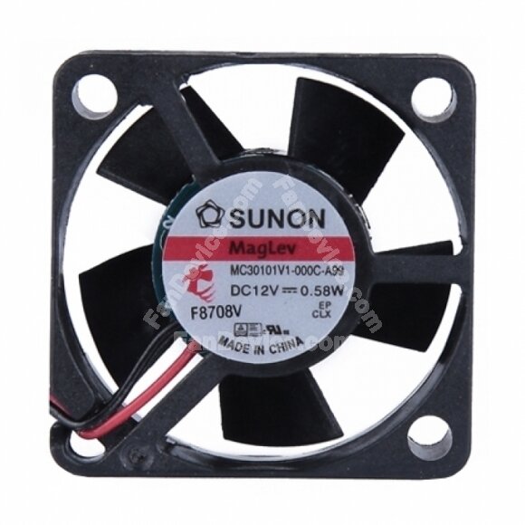 Sunon MC30101V1-000C-A99 DC 12V 0.58W 2 Wires Axial Cooling Fan