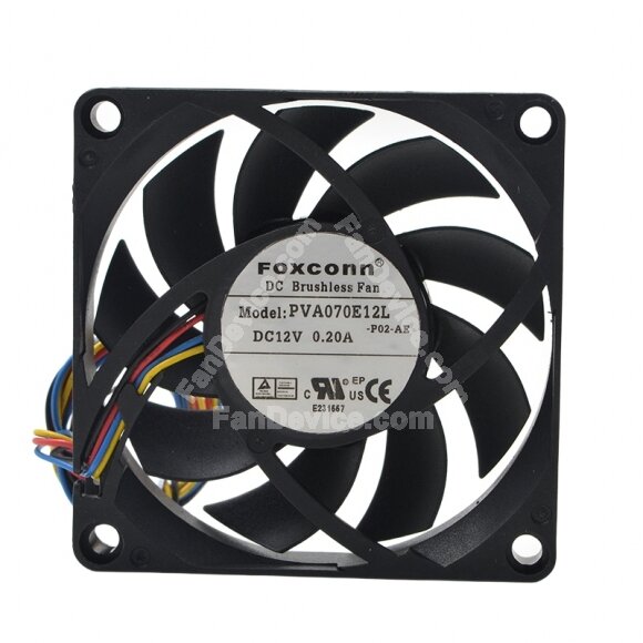 Foxconn PVA070E12L DC 12V 0.20A 7015 Axial Brushless Cooling Fan