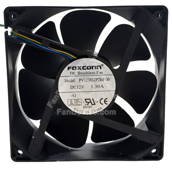 Foxconn PV123812P2BF DC 12V 1.30A 12038 Axial Brushless Cooling Fan