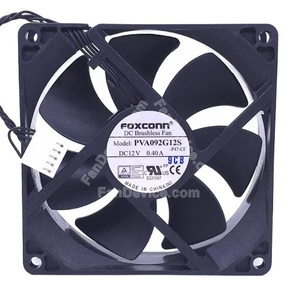 Foxconn PVA092G12S DC 12V 0.40A 9225 Axial Brushless Cooling Fan