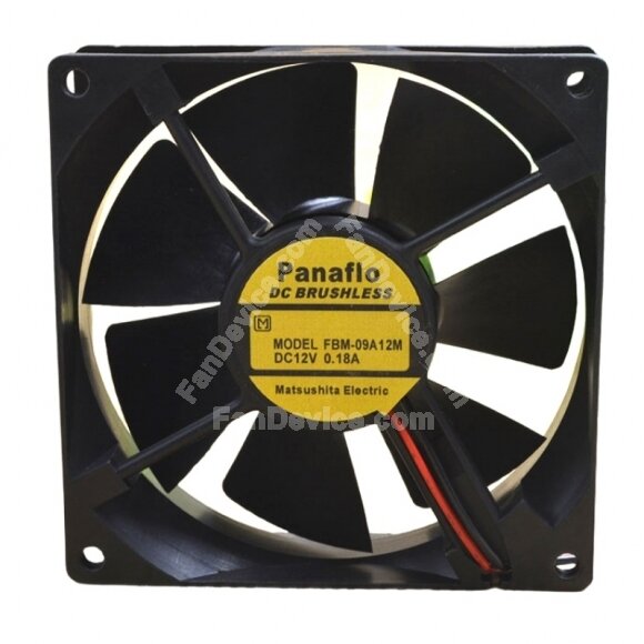 Panaflo FBM-09A12M DC 12V 0.18A 2 Wires Axial Cooling Fan