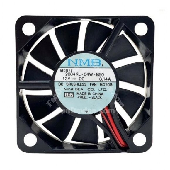 NMB 2004KL-04W-B50 DC 12V 0.14A 2 Wires Axial Cooling Fan