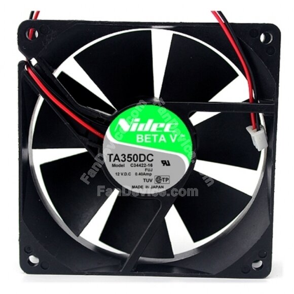 Nidec C34422-16 DC 12V 0.40A 2 Wires Axial Cooling Fan