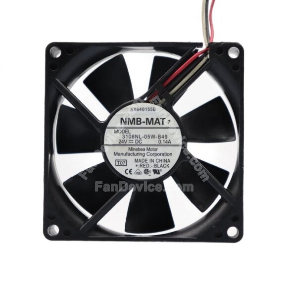 NMB-MAT 3108NL-05W-B49 DC 24V 0.14A 8020 Axial Cooling Fan