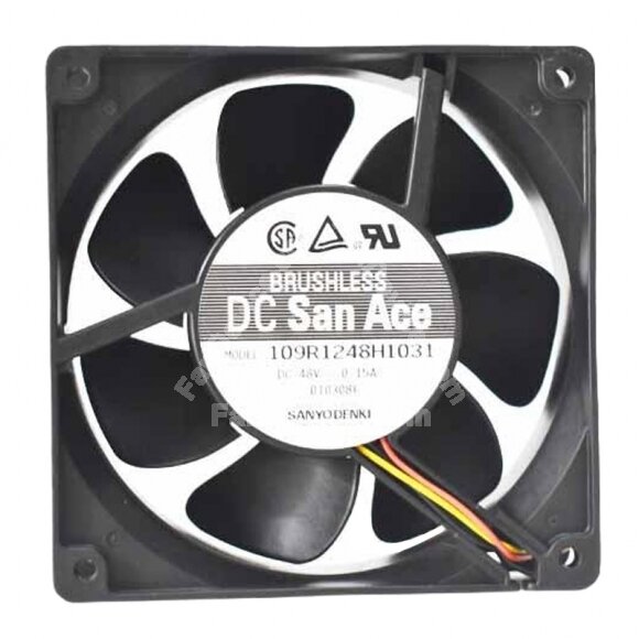 Sanyo Denki 109R1248H1031 DC 48V 0.15A 12038 Axial Brushless Cooling Fan