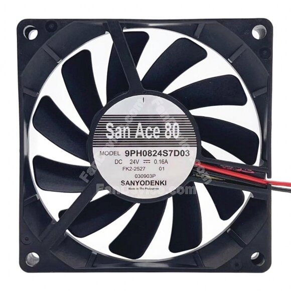 Sanyo Denki San Ace 80 9PH0824S7D03 DC 24V 0.16A 8015 Axial Cooling Fan