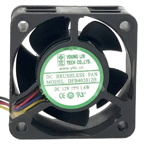 YOUNG LIN DFB402012H DC 12V 1.6W 4020 Axial Cooling Fan
