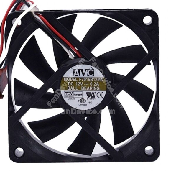 AVC F7015B12MN DC 12V 0.2A 7015 Ball Bearing Axial Cooling Fan