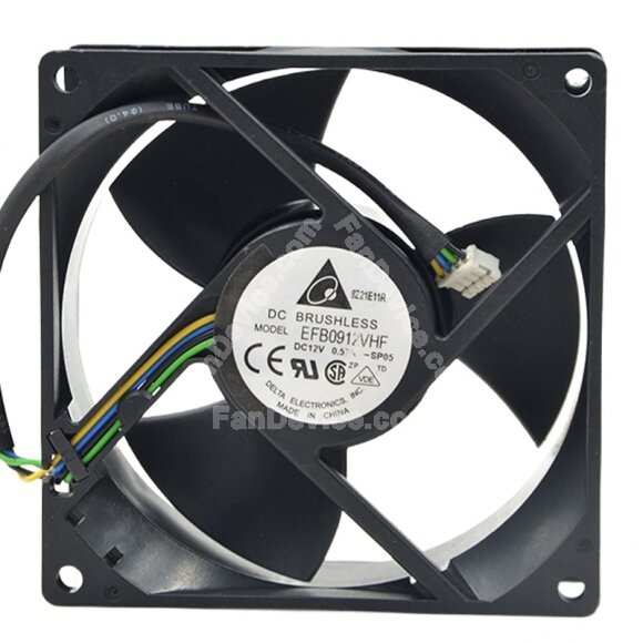 Delta EFB0912VHF DC 12V 0.57A 9232 Brushless Axial Cooling Fan