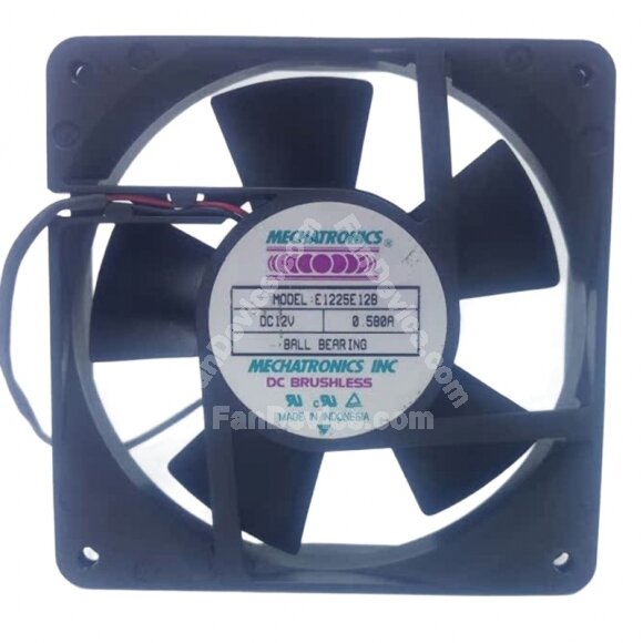 MECHATRONICS E1225E12B DC 12V 0.580A 12025 Ball Bearing Axial Cooling Fan