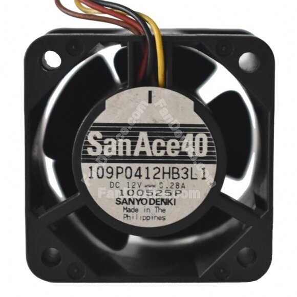 Sanyo Denki 109P0412HB3L1 DC 12V 0.28A 4028 Axial Cooling Fan
