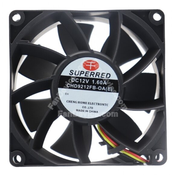 SuperRed CHD9212FB-OA(E) DC 12V 1.60A 9238 Axial Cooling Fan