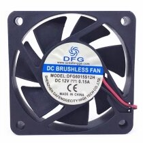 DFG DFG6015S12H DC 12V 0.15A 6015 Axial Brushless Cooling Fan