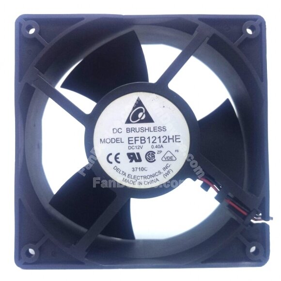 Delta EFB1212HE DC 12V 0.40A 12038 Axial Brushless Cooling Fan
