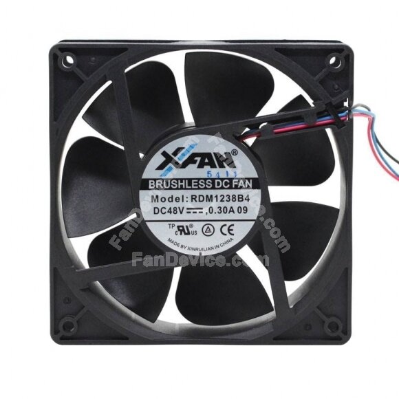 XFAN RDM1238B4 DC 48V 0.30A 2 Wires / 3 Wires Axial Cooling Fan