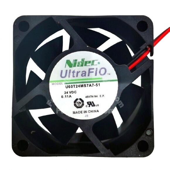 Nidec U60T24MS7A7-51 DC 24V 0.11A 2 Wires / 3 Wires Axial Cooling Fan