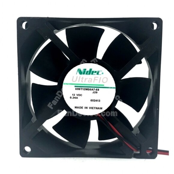 Nidec U80T12MS6A7-58 DC 12V 0.24A 2 Wires / 3 Wires / 4 Wires Axial Cooling Fan
