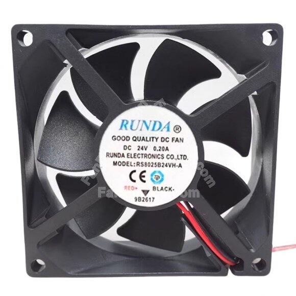RUNDA RS8025B24VH-A DC 24V 0.20A 8025 Axial Cooling Fan