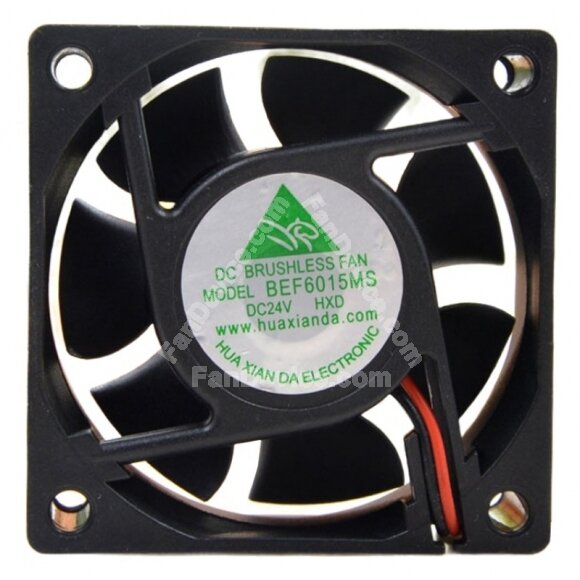 HXD BEF6015MS DC 24V 2 Wires Brushless Axial Cooling Fan