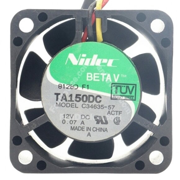 Nidec TA150DC C34635-57 DC 12V 0.07A 2 Wires / 3 Wires Axial Cooling Fan