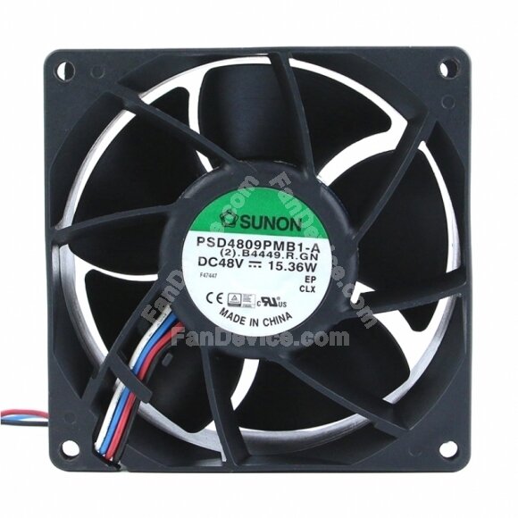Sunon PSD4809PMB1-A DC 48V 15.36W 2 Wires / 3 Wires / 4 Wires Axial Cooling Fan