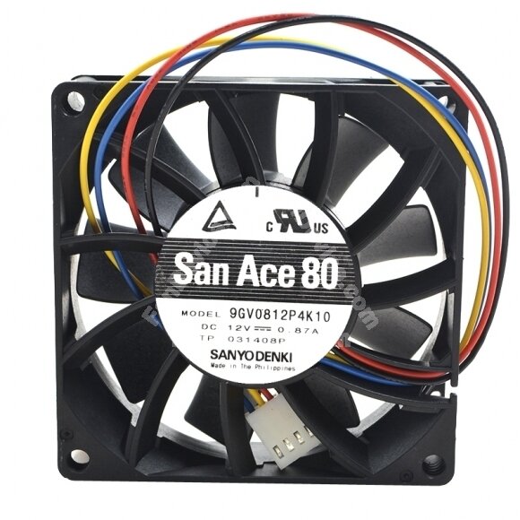 Sanyo 9GV0812P4K10 DC 12V 0.87A 2 Wires / 4 Wires Axial Cooling Fan