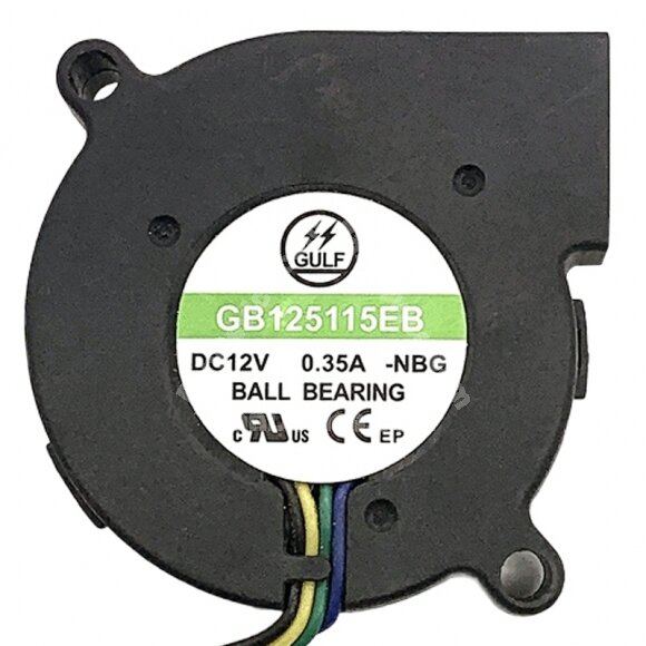 GULF GB125115EB DC 12V 0.35A 4 Wires Ball Bearing Blower Cooling Fan