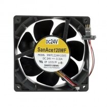Sanyo Denki 9WF1224H1D05 DC 24V 0.32A 3 Wires Axial Cooling Fan