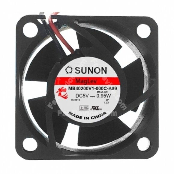 Sunon MB40200V1-000C-A99 DC 5V 0.95W 2 Wires Axial Cooling Fan