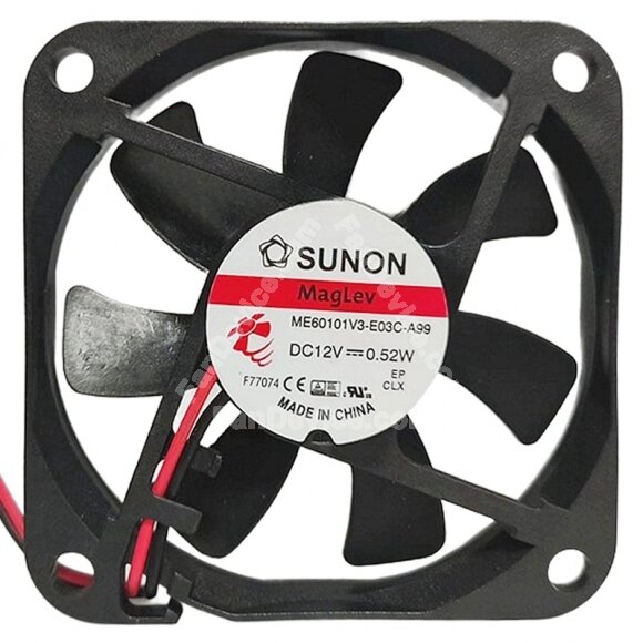 Sunon Maglev ME60101V3-E03C-A99 DC 12V 0.52W 2 Wires Axial Cooling Fan