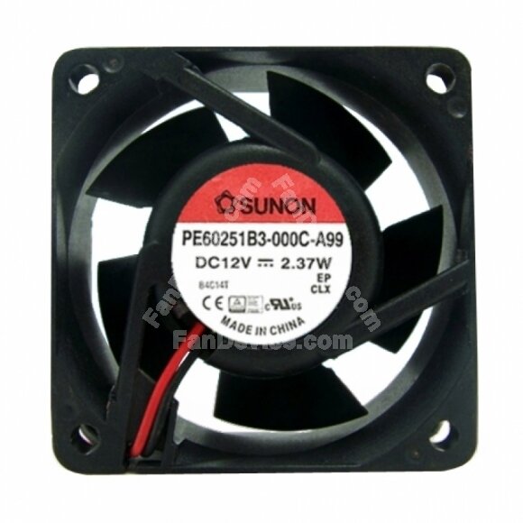Sunon PE60251B3-000C-A99 DC 12V 2.37W 2 Wires Axial Cooling Fan