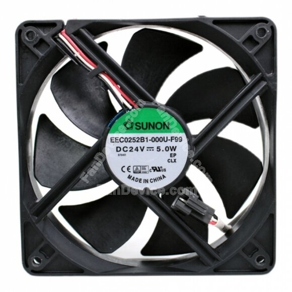 SUNON EEC0252B1-000U-F99 DC 24V 5.0W 2 Wires / 3 Wires Axial Cooling Fan