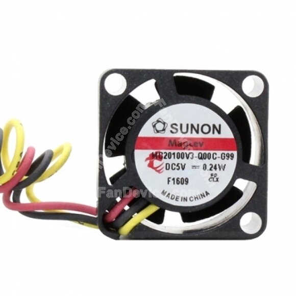 Sunon MC20100V3-Q00C-G99 DC 5V 0.24W 3 Wires Axial Cooling Fan
