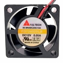 Y.S.TECH FD124020LB DC 12V 0.05A 2 Wires / 3 Wires Axial Cooling Fan