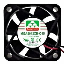 Protechnic MGA5012XB-O15 DC 12V 0.20A 5015 Axial Cooling Fan